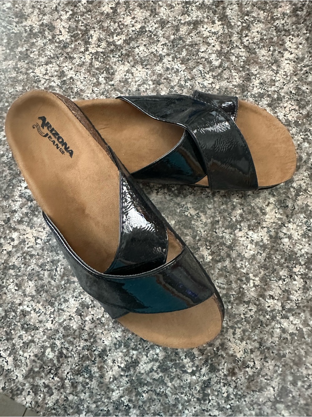 JCP Paxton Black Slides Sandals Size
8M US